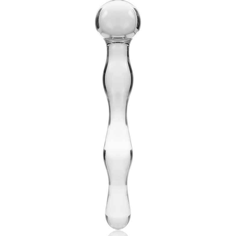 NEBULA SERIES BY IBIZA - MODEL 13 TRANSPARENT BOROSILICATE GLASS DILDO 18 CM -O- 3.5 CM