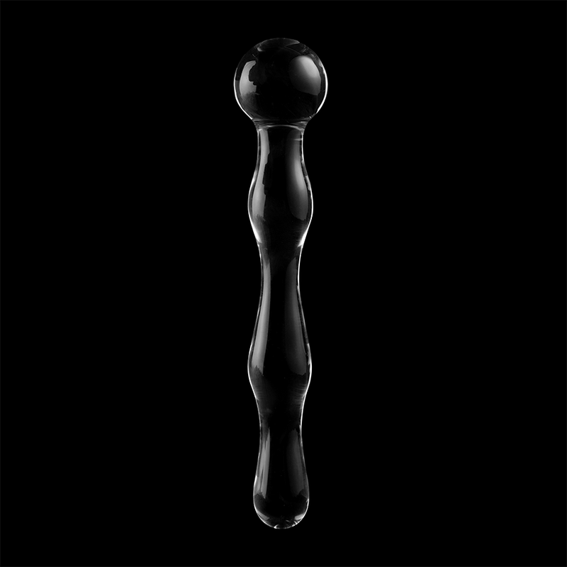NEBULA SERIES BY IBIZA - MODEL 13 TRANSPARENT BOROSILICATE GLASS DILDO 18 CM -O- 3.5 CM