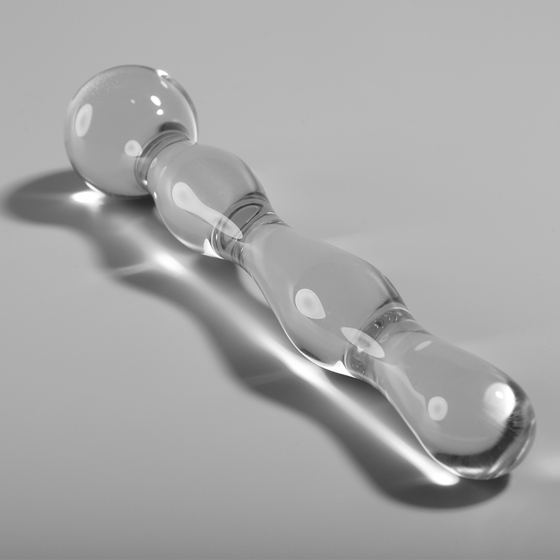 NEBULA SERIES BY IBIZA - MODEL 13 TRANSPARENT BOROSILICATE GLASS DILDO 18 CM -O- 3.5 CM