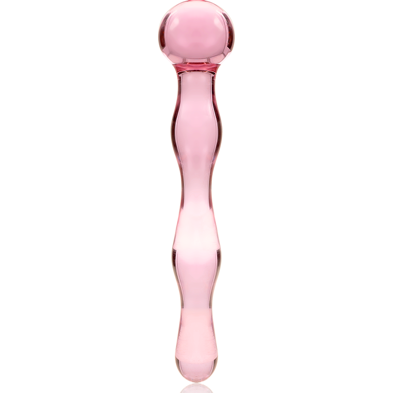 NEBULA SERIES BY IBIZA - MODEL 13 TRANSPARENT BOROSILICATE GLASS DILDO 18 CM -O- 3.5 CM
