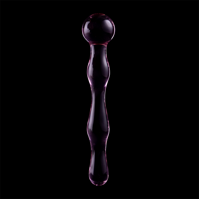 NEBULA SERIES BY IBIZA - MODEL 13 TRANSPARENT BOROSILICATE GLASS DILDO 18 CM -O- 3.5 CM