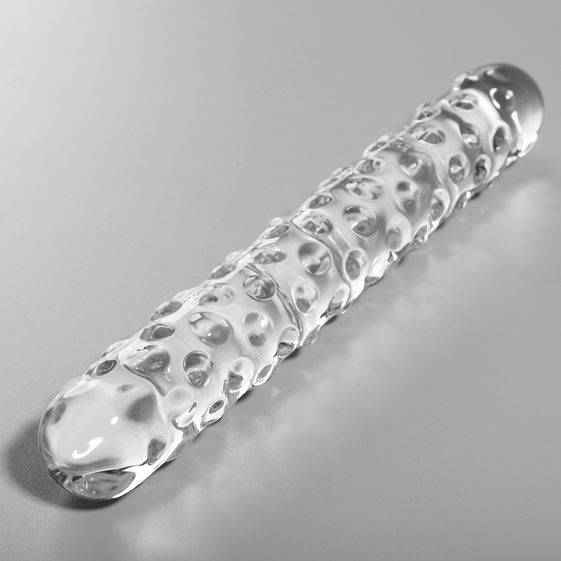 NEBULA SERIES BY IBIZA - MODEL 15 TRANSPARENT BOROSILICATE GLASS DILDO 18.5 CM -O- 3 CM