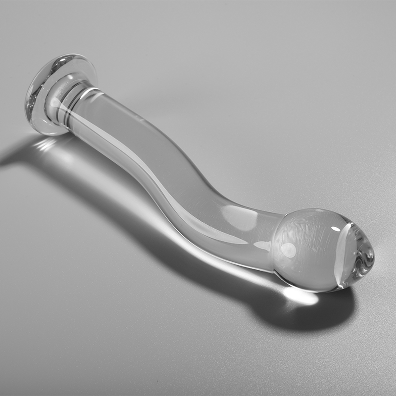 NEBULA BY IBIZA SERIES - MODEL 18 TRANSPARENT BOROSILICATE GLASS DILDO 18.5 CM -O- 3.5 CM