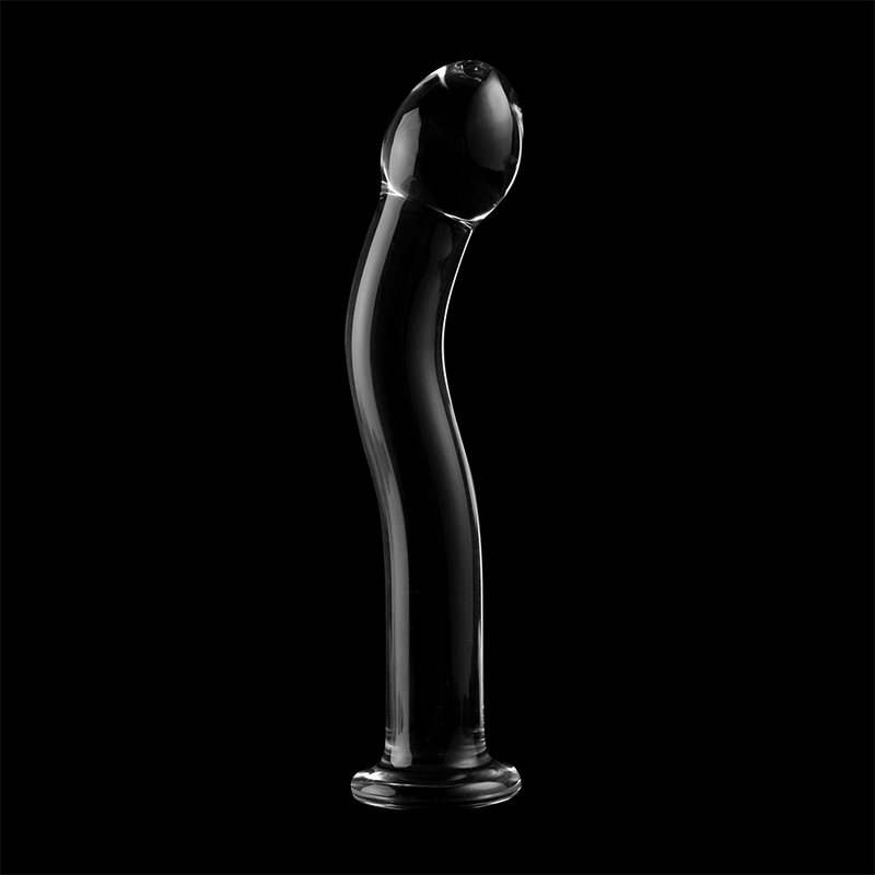 NEBULA BY IBIZA SERIES - MODEL 18 TRANSPARENT BOROSILICATE GLASS DILDO 18.5 CM -O- 3.5 CM