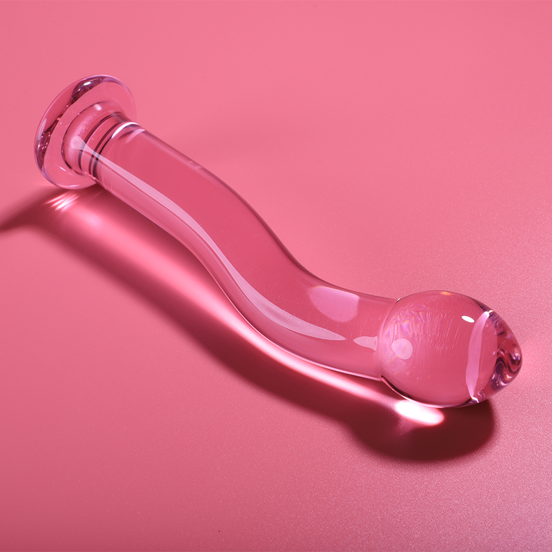 NEBULA BY IBIZA SERIES - MODEL 18 TRANSPARENT BOROSILICATE GLASS DILDO 18.5 CM -O- 3.5 CM
