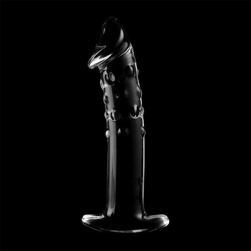 NEBULA SERIES BY IBIZA - MODEL 19 TRANSPARENT BOROSILICATE GLASS DILDO 18.5 CM -O- 4 CM