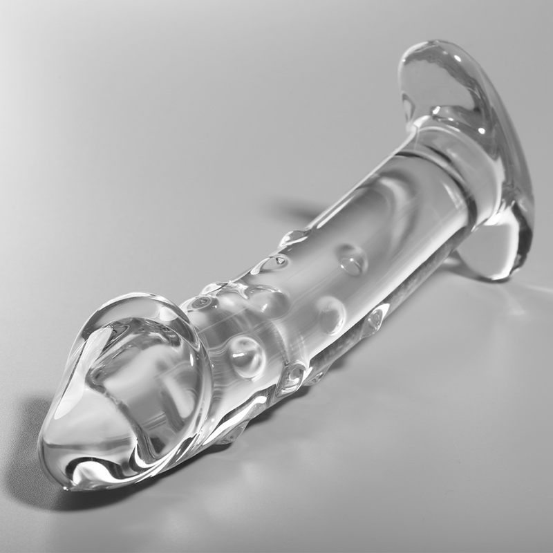 NEBULA SERIES BY IBIZA - MODEL 19 TRANSPARENT BOROSILICATE GLASS DILDO 18.5 CM -O- 4 CM