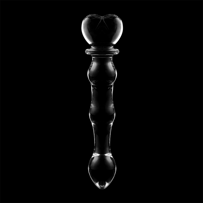 NEBULA SERIES BY IBIZA - MODEL 21 TRANSPARENT BOROSILICATE GLASS DILDO 20.5 CM -O- 3.5 CM