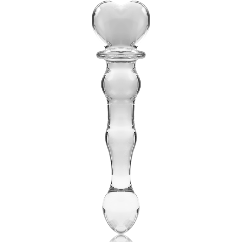 NEBULA SERIES BY IBIZA - MODEL 21 TRANSPARENT BOROSILICATE GLASS DILDO 20.5 CM -O- 3.5 CM