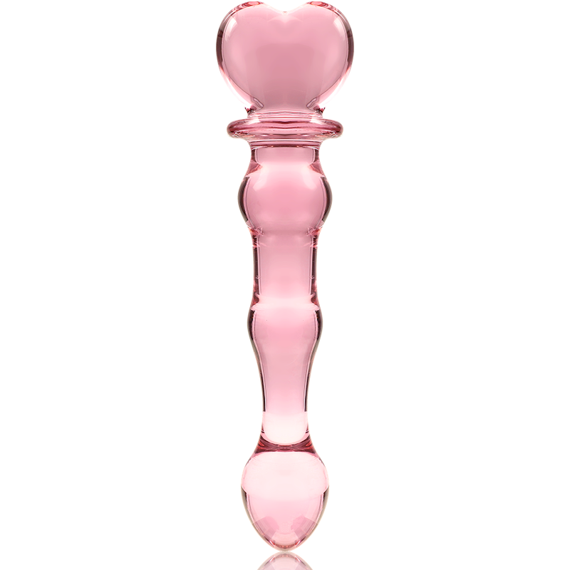 NEBULA SERIES BY IBIZA - MODEL 21 TRANSPARENT BOROSILICATE GLASS DILDO 20.5 CM -O- 3.5 CM