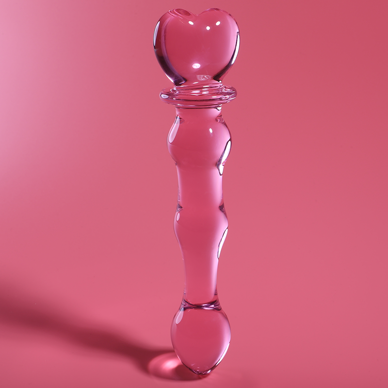 NEBULA SERIES BY IBIZA - MODEL 21 TRANSPARENT BOROSILICATE GLASS DILDO 20.5 CM -O- 3.5 CM