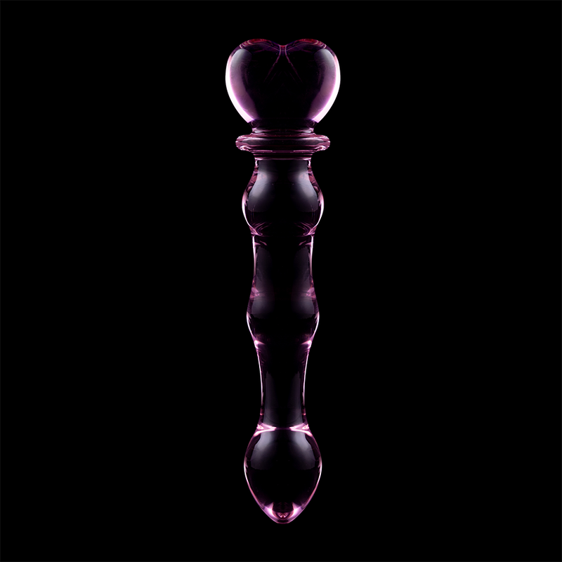 NEBULA SERIES BY IBIZA - MODEL 21 TRANSPARENT BOROSILICATE GLASS DILDO 20.5 CM -O- 3.5 CM