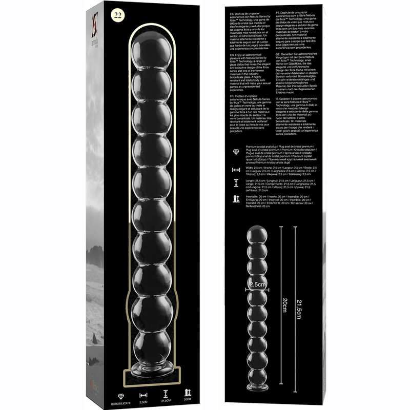 Glass Dildo Model 22 – NEBULA by Ibiza (21.5 cm x 2.5 cm)
