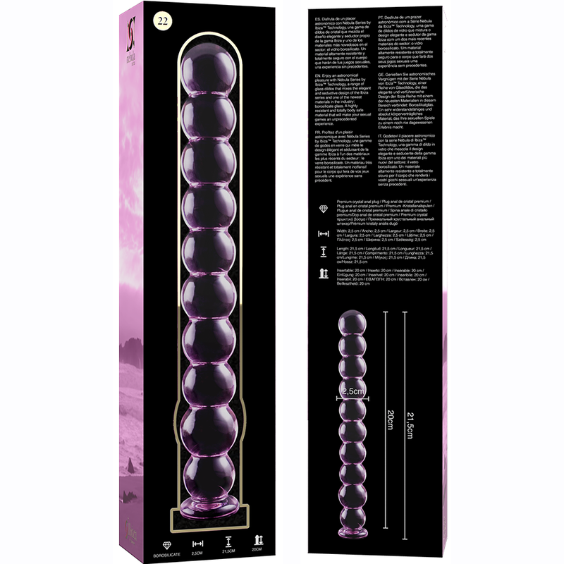 Glass Dildo Model 22 – NEBULA by Ibiza (21.5 cm x 2.5 cm)