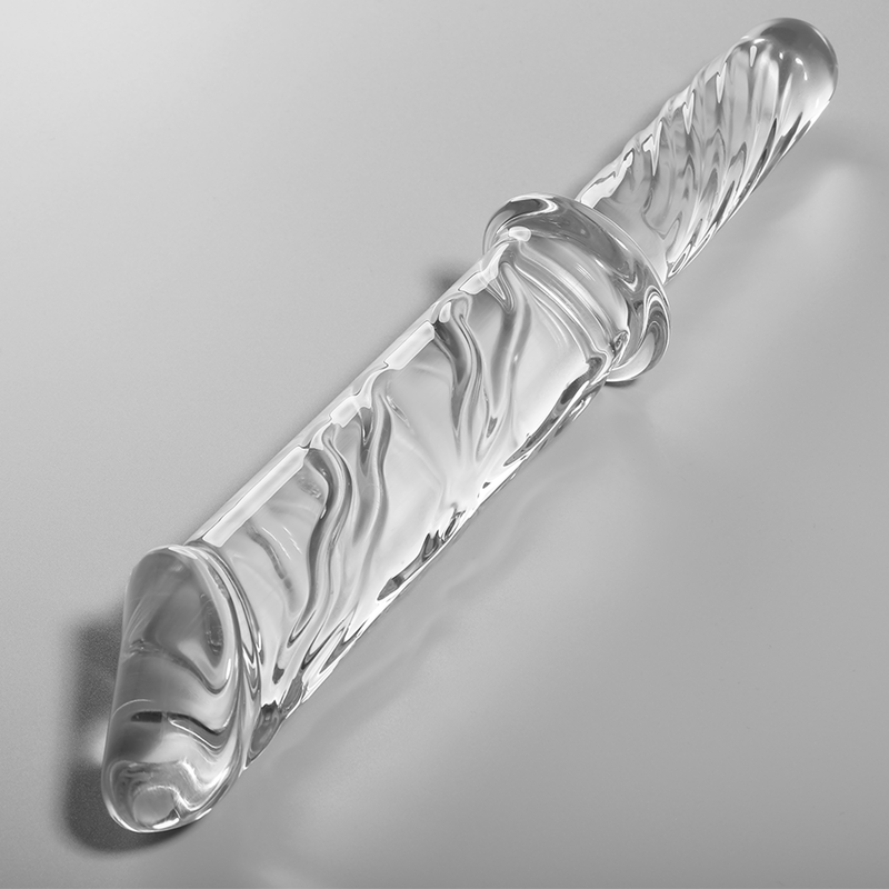 SERIE NEBULA DE IBIZA - MODELO 24 DILDO DE CRISTAL BOROSILICATO TRANSPARENTE 28,5 CM -O- 5 CM
