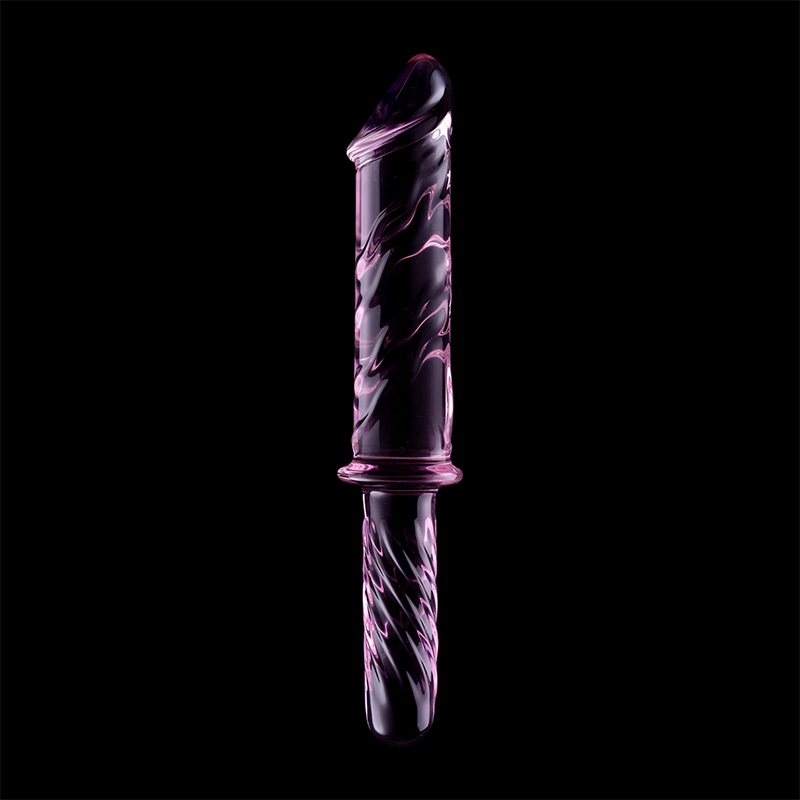 SERIE NEBULA DE IBIZA - MODELO 24 DILDO DE CRISTAL BOROSILICATO TRANSPARENTE 28,5 CM -O- 5 CM