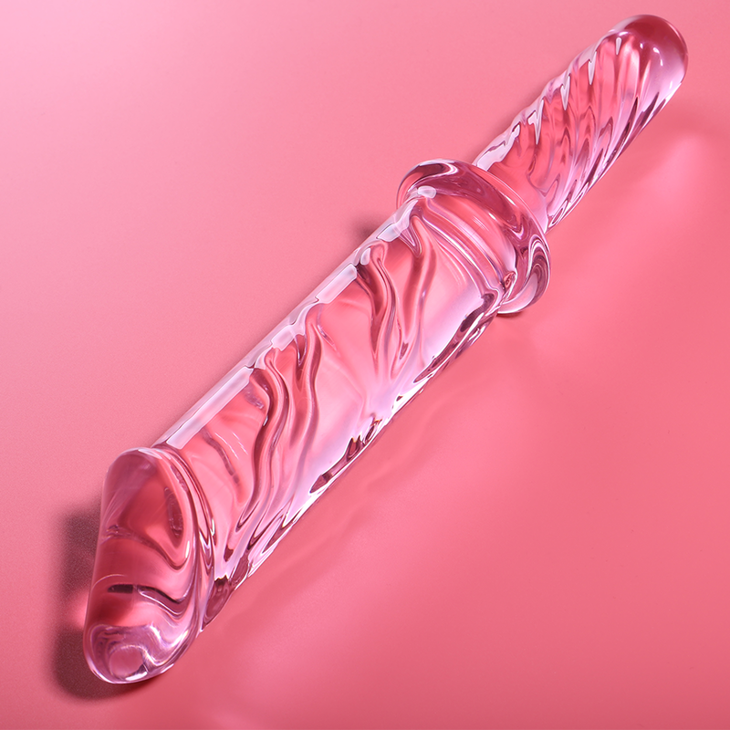 SERIE NEBULA DE IBIZA - MODELO 24 DILDO DE CRISTAL BOROSILICATO TRANSPARENTE 28,5 CM -O- 5 CM