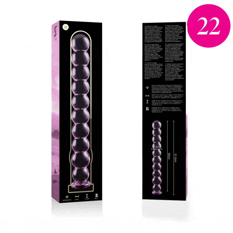 Glass Dildo Model 22 – NEBULA by Ibiza (21.5 cm x 2.5 cm)