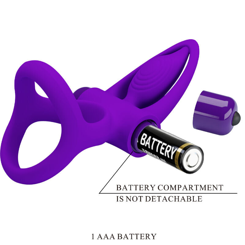 PRETTY LOVE - VIBRATING RING 10 VIBRATIONS PURPLE SILICONE