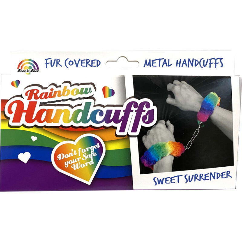 SPENCER &amp; FLEETWOOD - RAINBOW LINING METAL HANDCUFFS