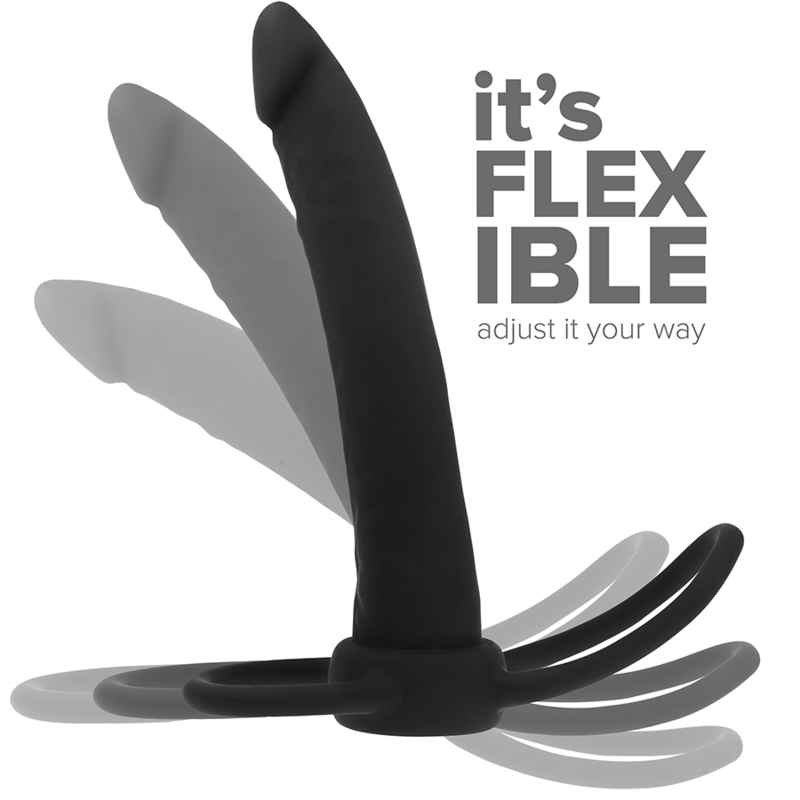 MYTHOLOGY - COBI ONYX ANAL DILDO WITH COCK AND TESTICE RING 13 CM SILICONE