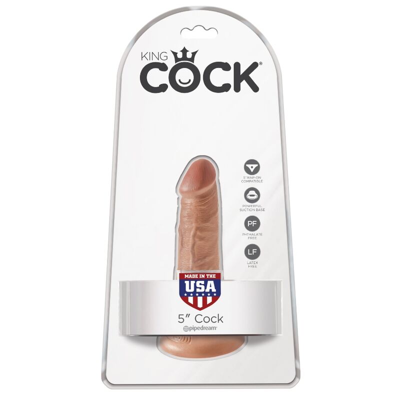 KING COCK - PENE REALISTA 12 CM CARAMELO