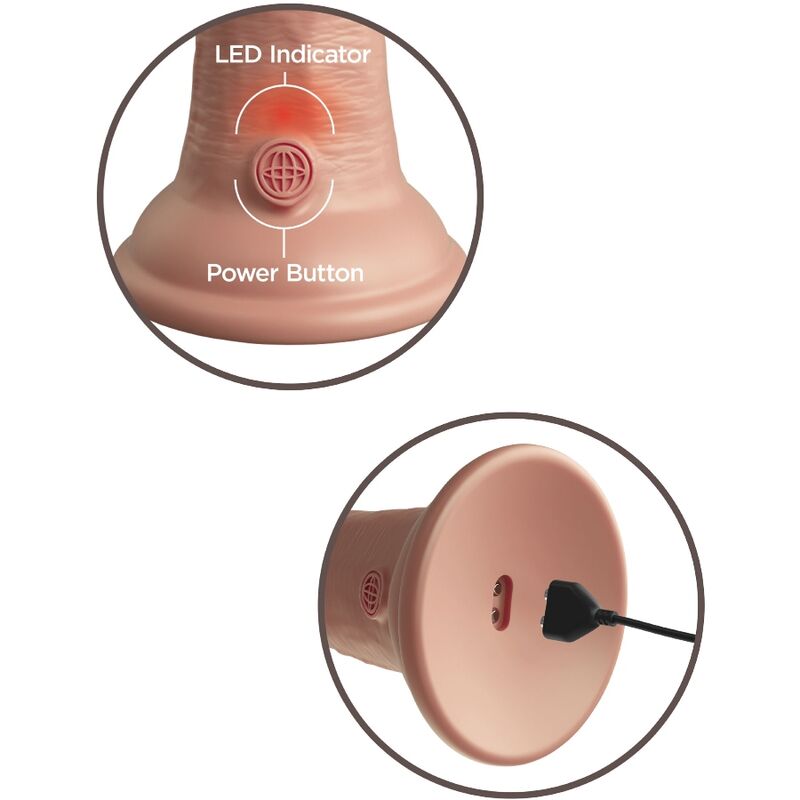 KING COCK - VIBRADOR ELITE REALISTA DE SILICONA 15,2 CM