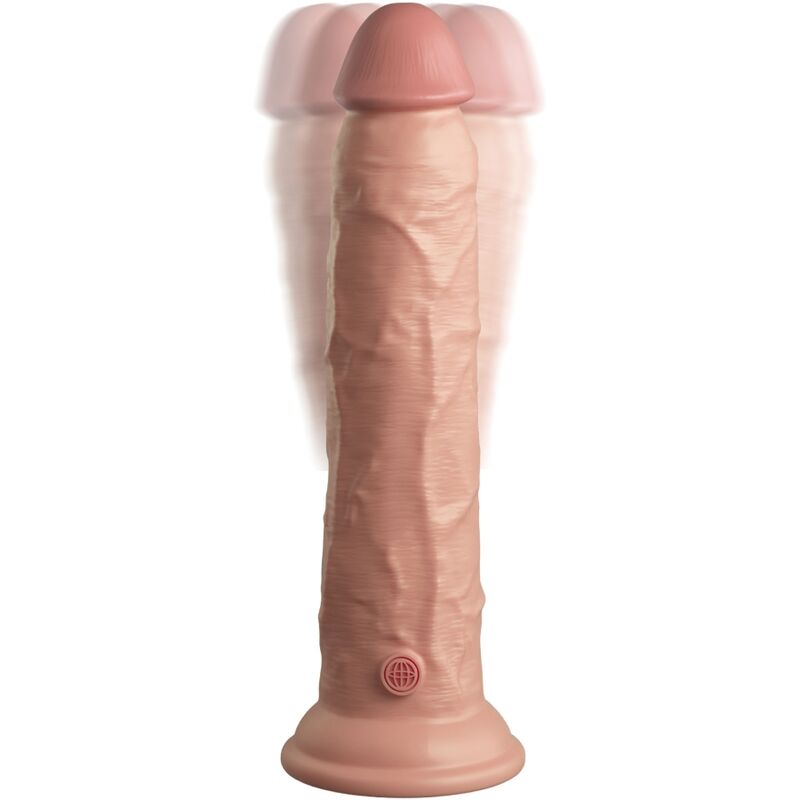 KING COCK - ELITE REALISTIC DILDO VIBRATOR AND SILICONE REMOTE CONTROL 23 CM
