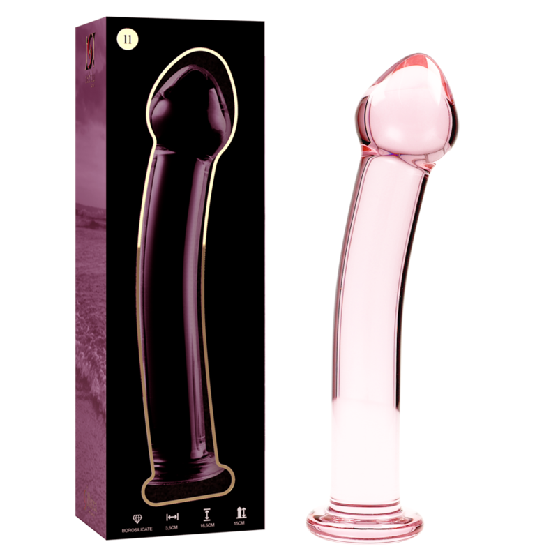 NEBULA SERIES BY IBIZA - MODEL 11 TRANSPARENT BOROSILICATE GLASS DILDO 16 CM -O- 3 CM
