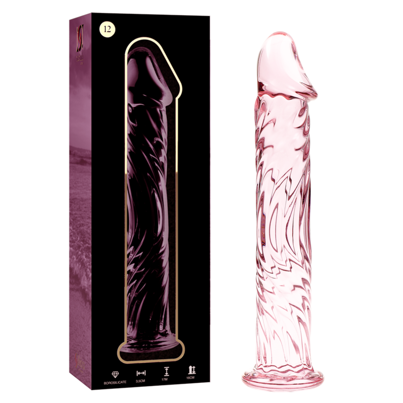 NEBULA SERIES BY IBIZA - MODEL 12 TRANSPARENT BOROSILICATE GLASS DILDO 17 CM -O- 3.5 CM