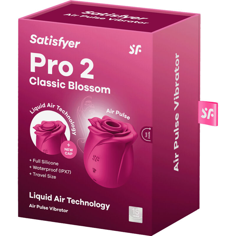 SATISFYER - VIBRADOR DE PULSO DE AIRE PRO 2 CLÁSICO BLOSSOM