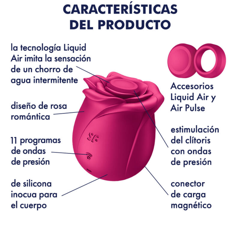SATISFYER - VIBRADOR DE PULSO DE AIRE PRO 2 CLÁSICO BLOSSOM