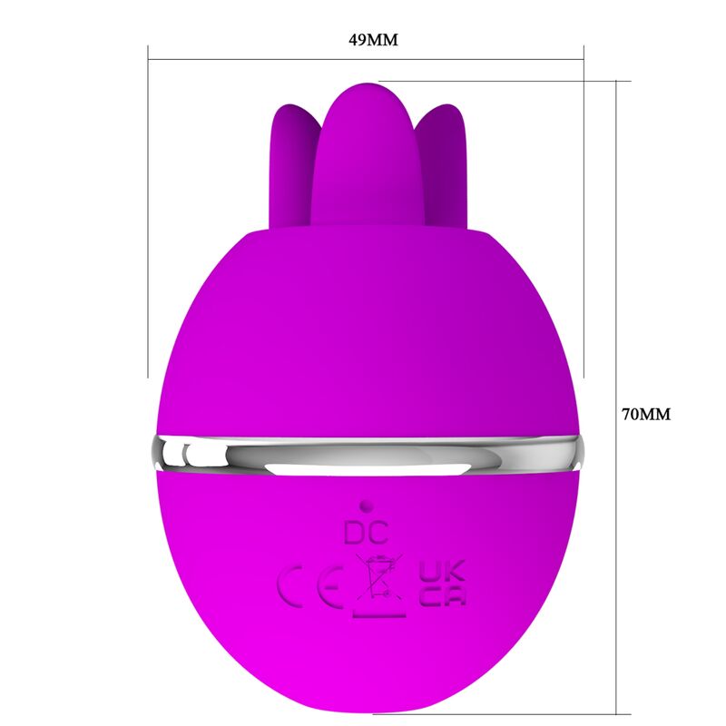 PRETTY LOVE - PURPLE ROUND SILICONE VIBRATOR GEMINI BALL