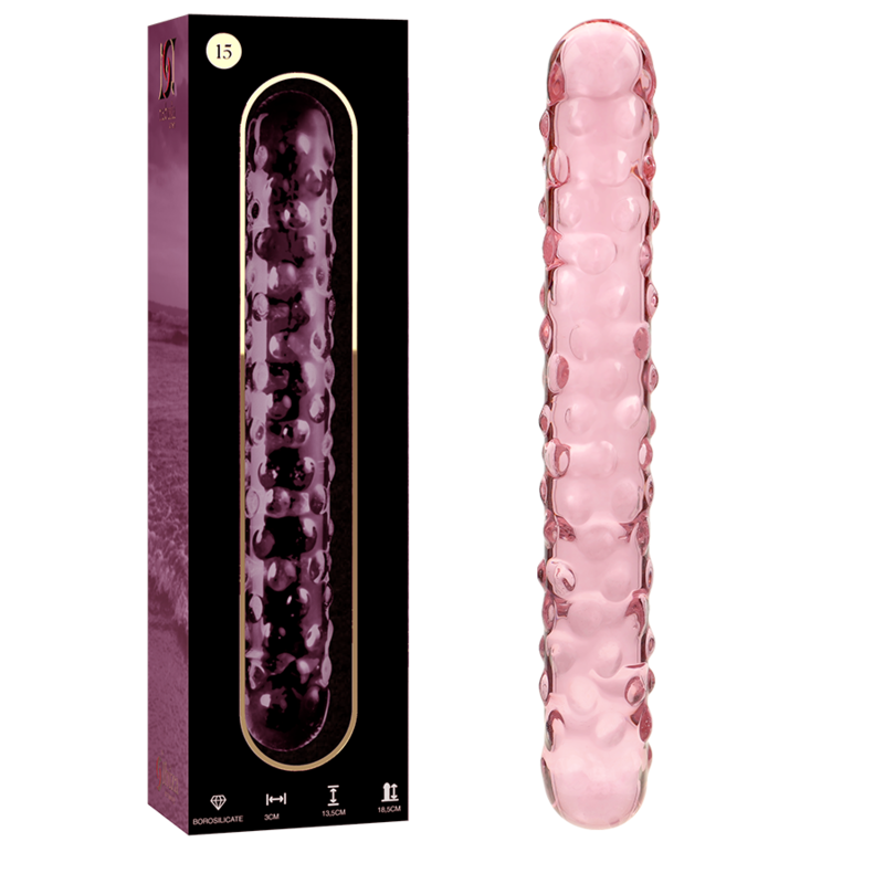 NEBULA SERIES BY IBIZA - MODEL 15 TRANSPARENT BOROSILICATE GLASS DILDO 18.5 CM -O- 3 CM