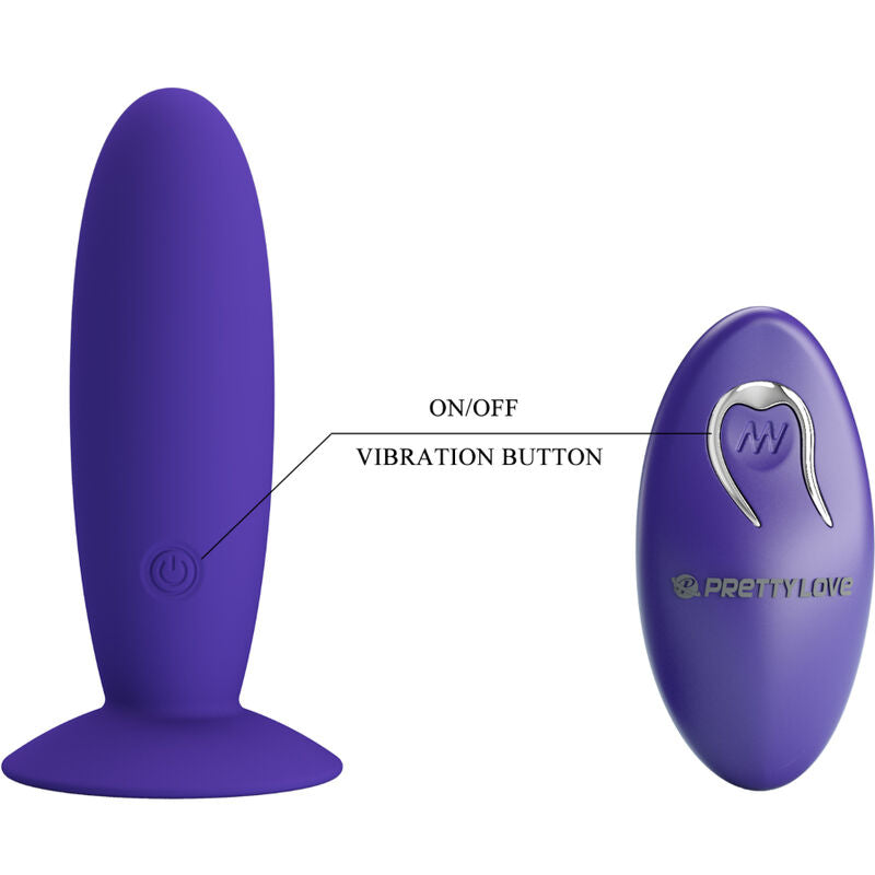 PRETTY LOVE - YOUTH ANAL PLUG VIBRATOR REMOTE CONTROL VIOLET