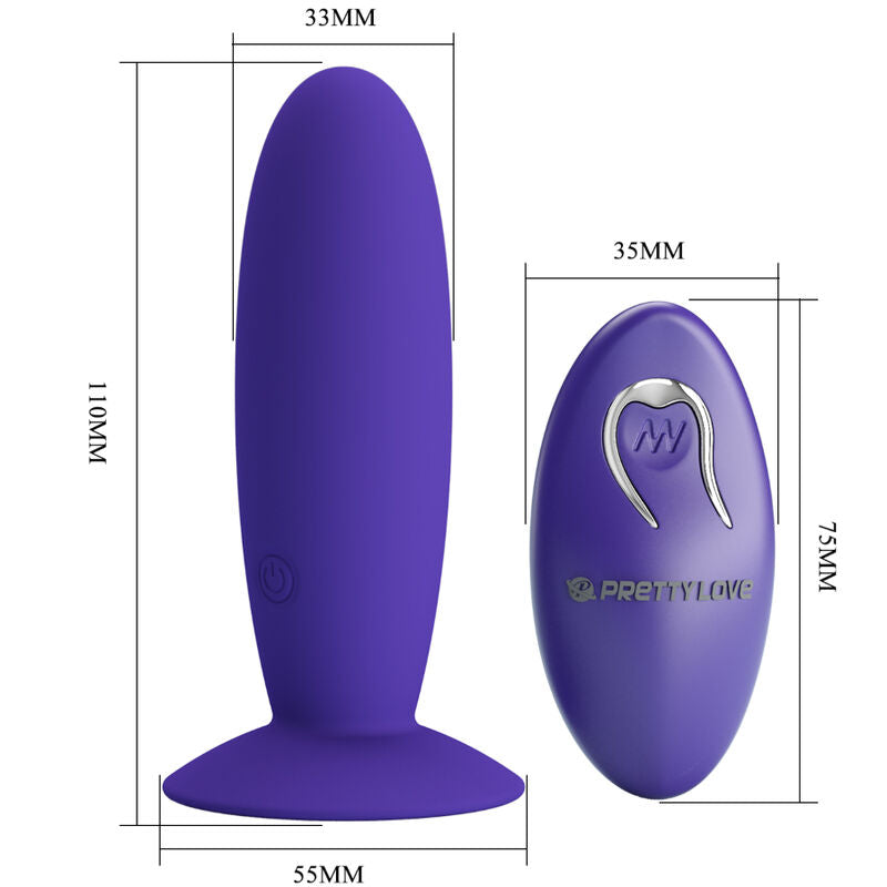 PRETTY LOVE - YOUTH ANAL PLUG VIBRATOR REMOTE CONTROL VIOLET