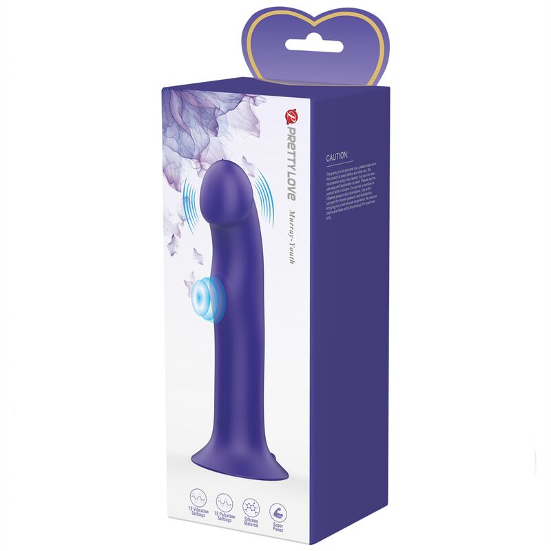 PRETTY LOVE - MURRAY YOUTH VIBRATING DILDO IN VIOLET RECHARGEABLE