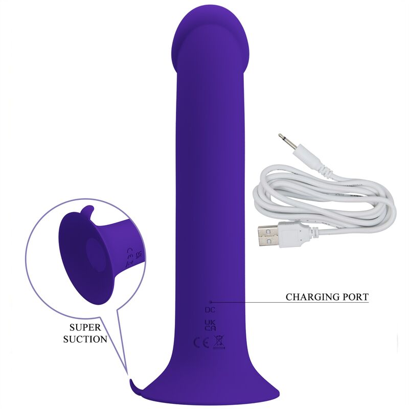 PRETTY LOVE - MURRAY YOUTH VIBRATING DILDO IN VIOLET RECHARGEABLE