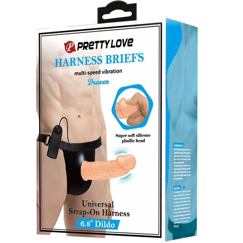 PRETTY LOVE - BRAGUITA ARNÉS CON DILDO VIBRADOR INCLUIDO