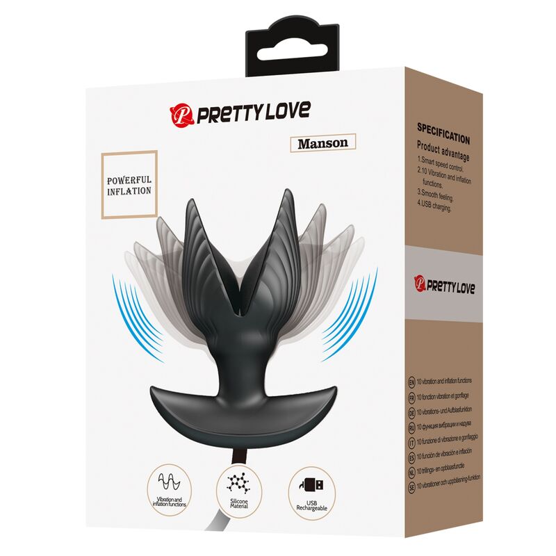 PRETTY LOVE - INFLATABLE AND RECHARGEABLE ANAL PLUG