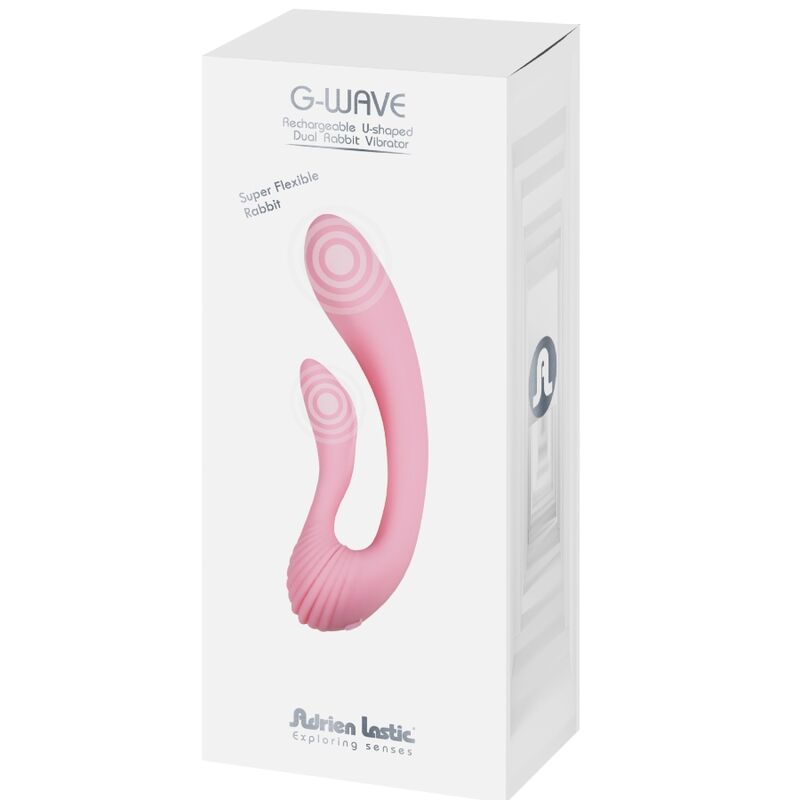 ADRIEN LASTIC - G-WAVE PINK DOUBLE RABBIT VIBRATOR