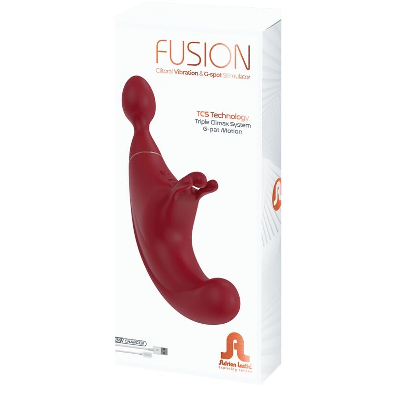 ADRIEN LASTIC - ESTIMULADOR TRIPLE DEL CLÍTORIS Y PUNTO G FUSION ROJO