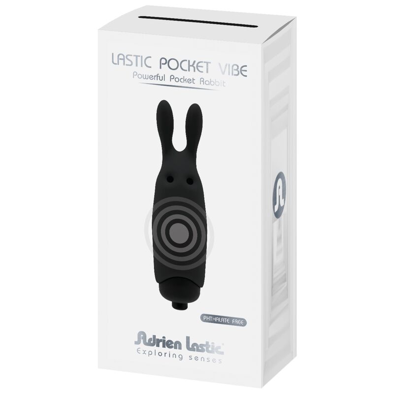 LASTIC POCKET BLACK RABBIT VIBRATOR
