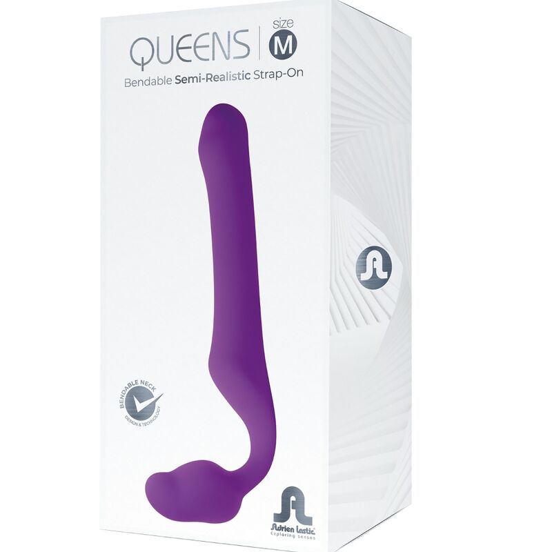 ADRIEN LASTIC - QUEENS FLEXIBLE STRAP-ON VIOLETA TALLA M