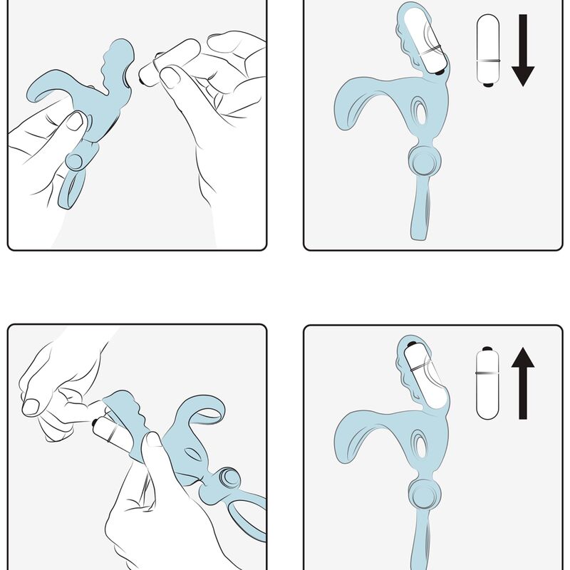 ADRIEN LASTIC - SPARTACUS RING AND COCK SHEATH WITH VIBRATOR
