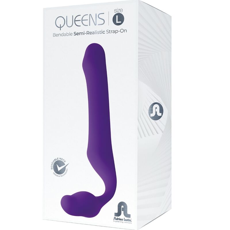 ADRIEN LASTIC - QUEENS FLEXIBLE STRAP-ON VIOLETA TALLA L