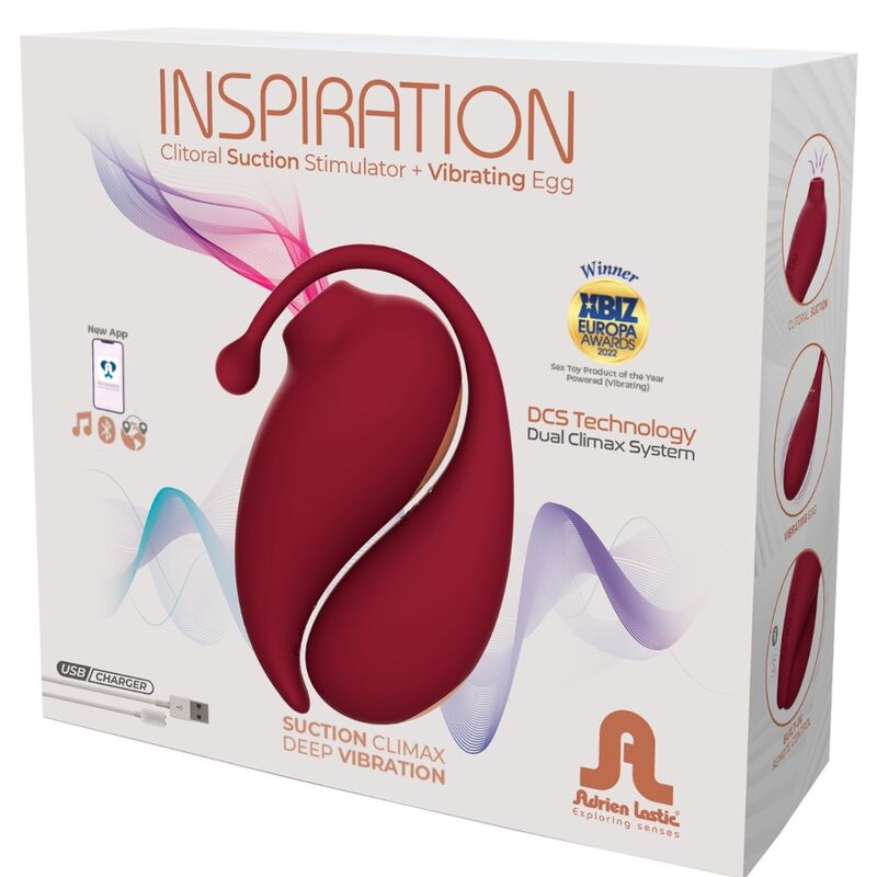 ADRIEN LASTIC - INSPIRATION CLITORIS SUCKER + VIBRATING RED EGG - FREE APP