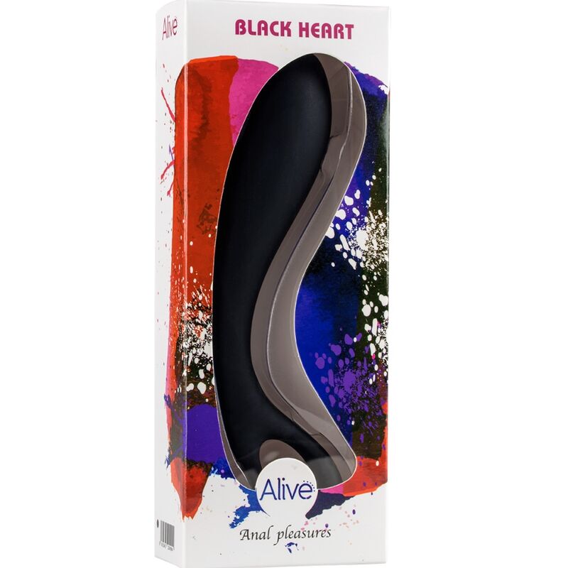 ALIVE - BLACK HEART ANAL MASSAGE 15 CM