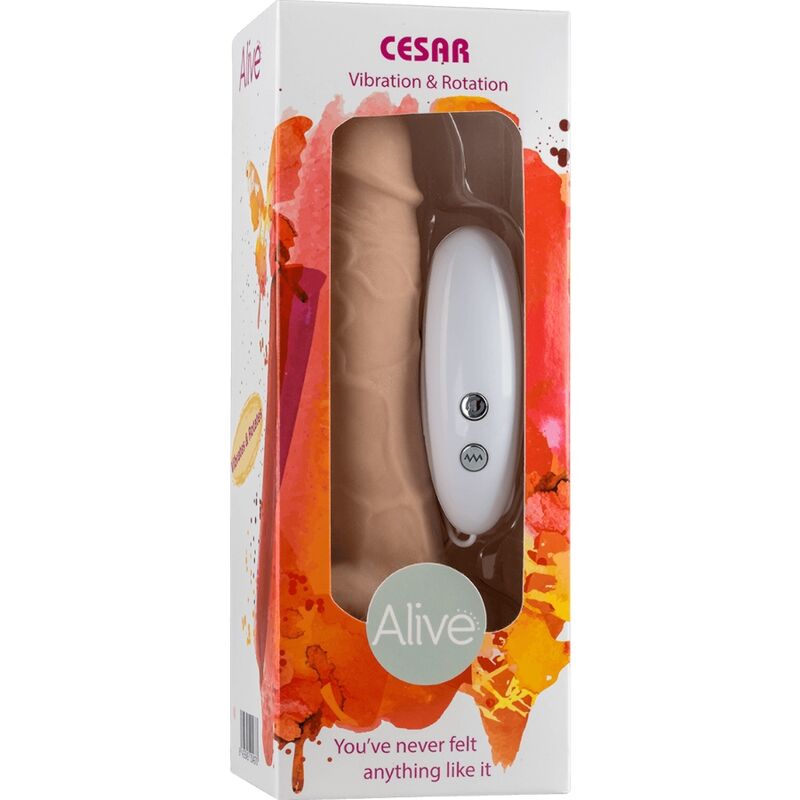 ALIVE - CESAR REALISTIC PENIS VIBRATOR AND ROTATOR 17.5 CM