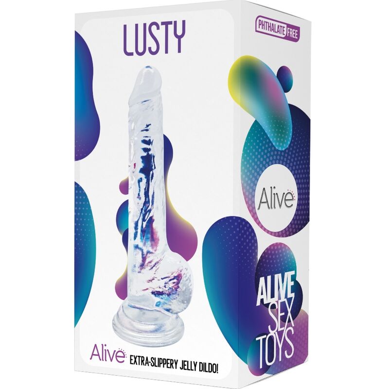 ALIVE - LUSTY REALISTIC TRANSPARENT PENIS 18 CM